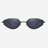 Narrow Geometric Rim Metal Sunglasses 7096